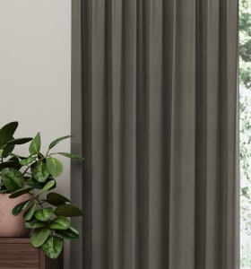 100% Verduisterend Gordijn Boas Donkertaupe detail
