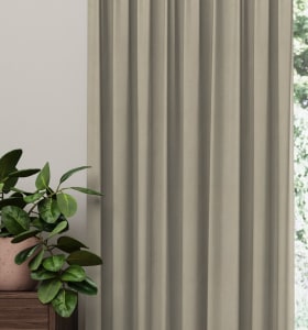 100% Verduisterend Gordijn Mitch Taupe detail