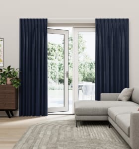 100% Verduisterend Velours Donkerblauw
